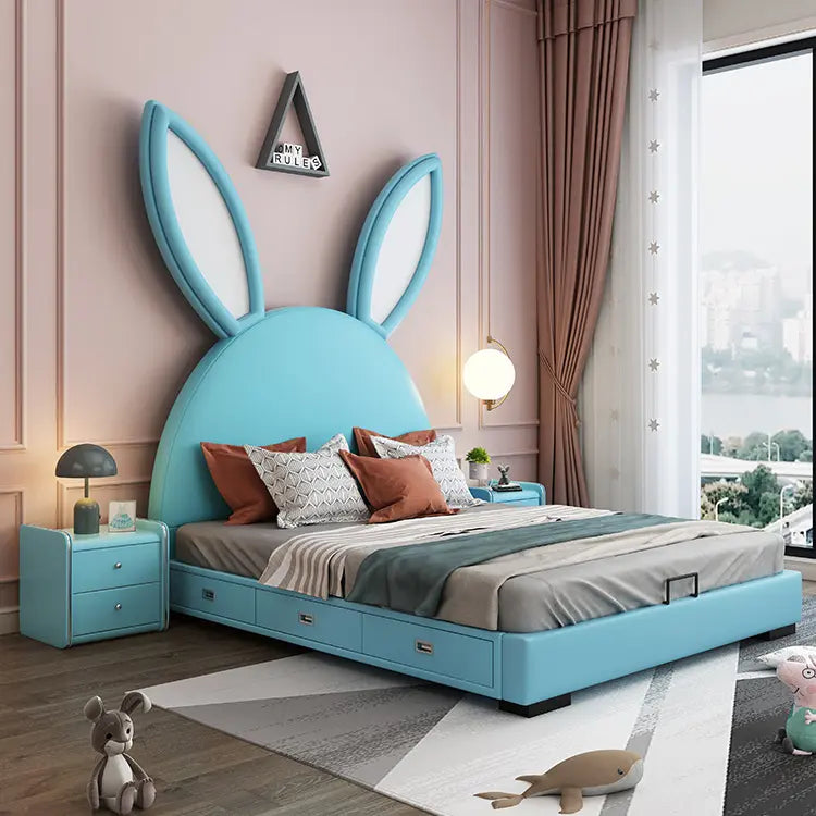 Rabbit Kids Bed With Storage - On Wood Products