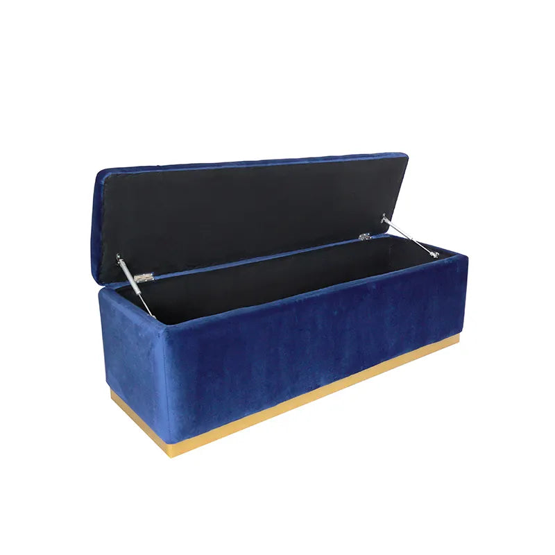 Couch Bench Pouffe Footstool with Storage - On Wood Products