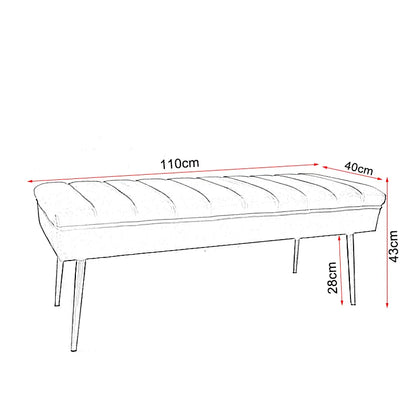 Velvet Charm Bed Bench - On Wood Products