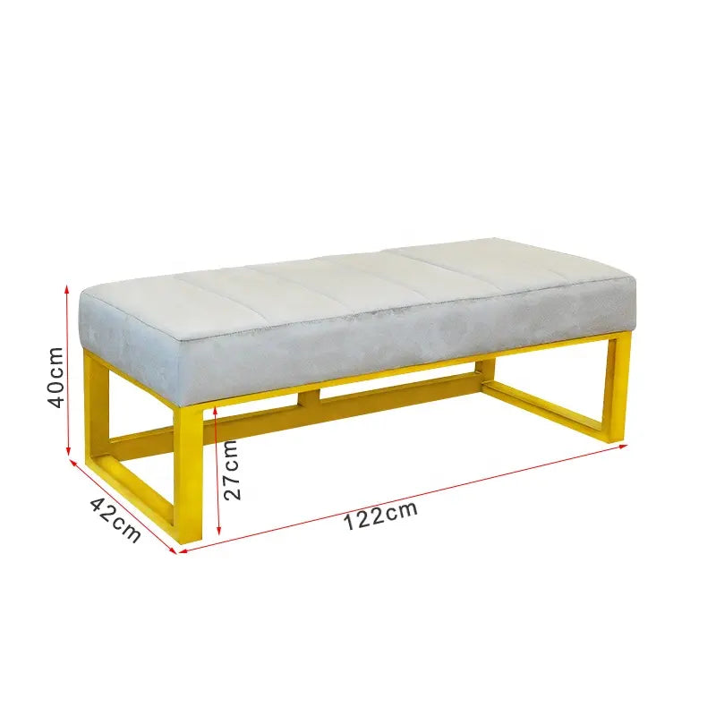 Diamond Bed Room Lounger Metal Gold - On Wood Products