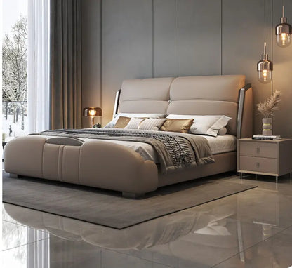 Ruby Luxury Upholstery Bed in Metal Frame - On Wood Products