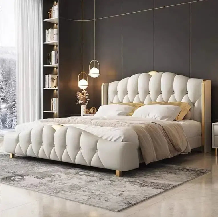 Daniel Luxury Upholstery Bed - On Wood Products