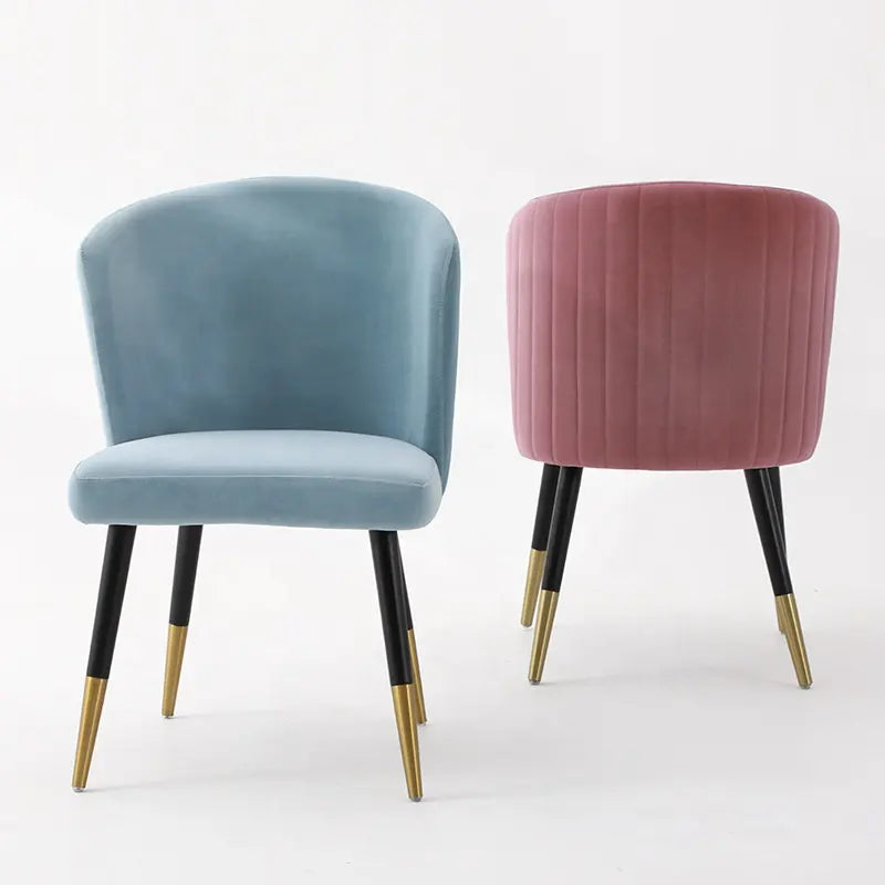 Modern Velvet Dining Chairs - On Wood Products