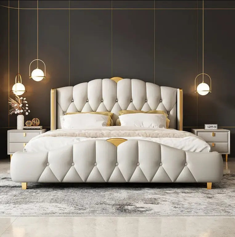 Daniel Luxury Upholstery Bed - On Wood Products