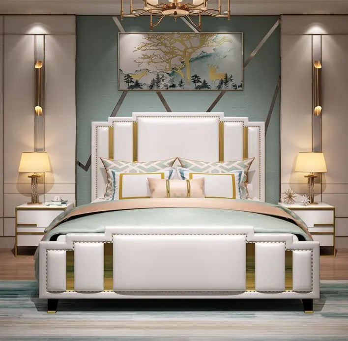 Discover Glamorous Art Luxury Upholstered bed - On Wood Products