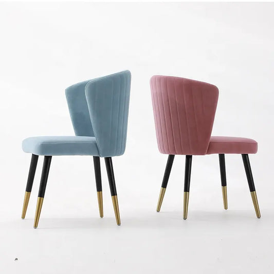 Modern Velvet Dining Chairs - On Wood Products