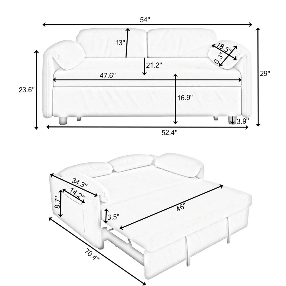 Multicolor Convertible Sofa Cumbeds - On Wood Products