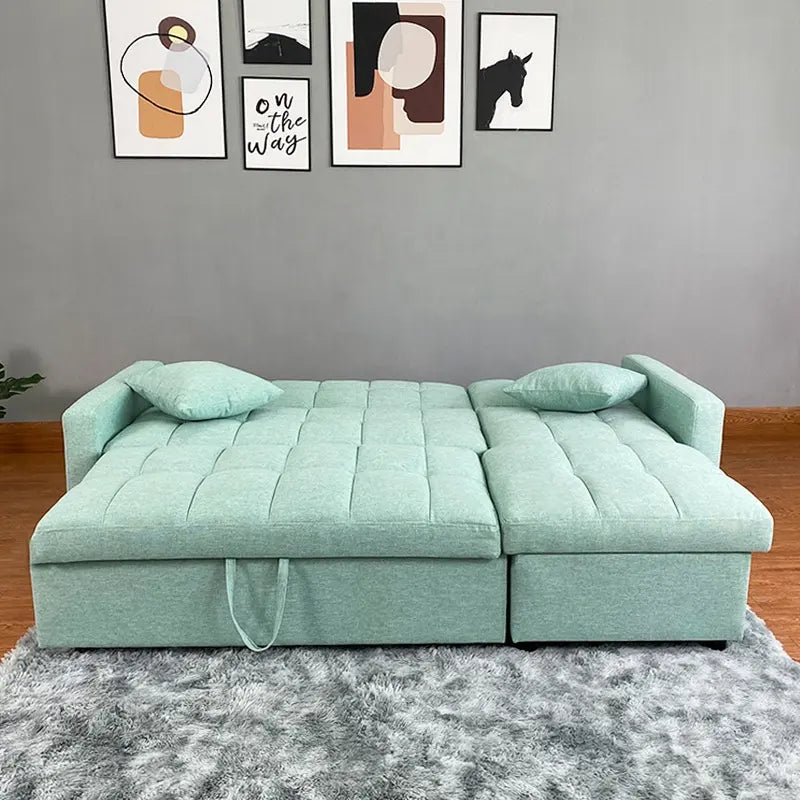 L Shape Corner Convertible Sofa Come Bed - On Wood Products