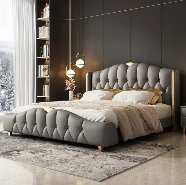 Daniel Luxury Upholstery Bed - On Wood Products