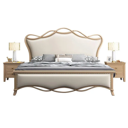 Luxury Tufted Wooden Bed Frame - On Wood Products