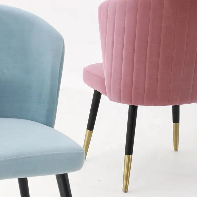 Modern Velvet Dining Chairs - On Wood Products