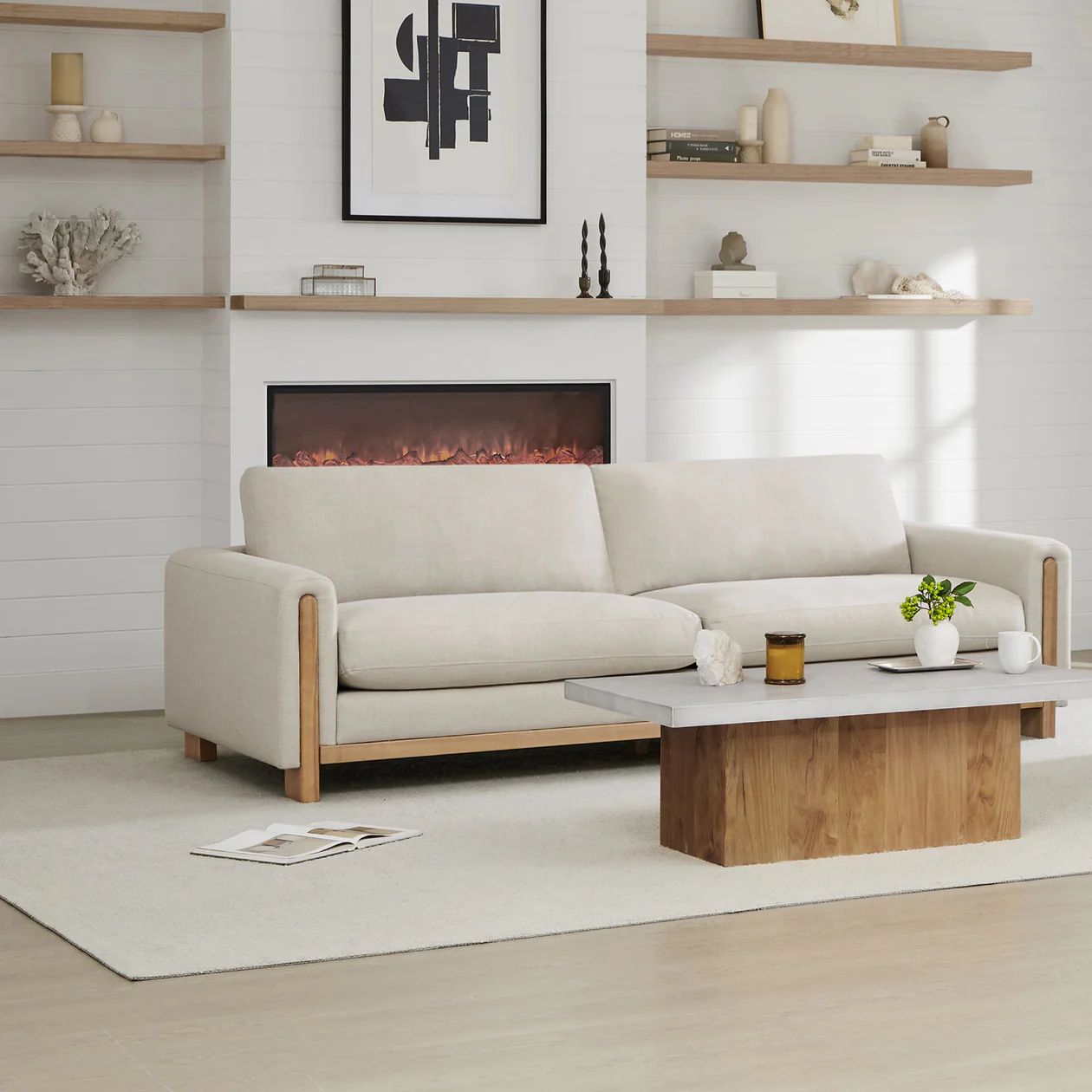 Keaton Solid Wood Sofa