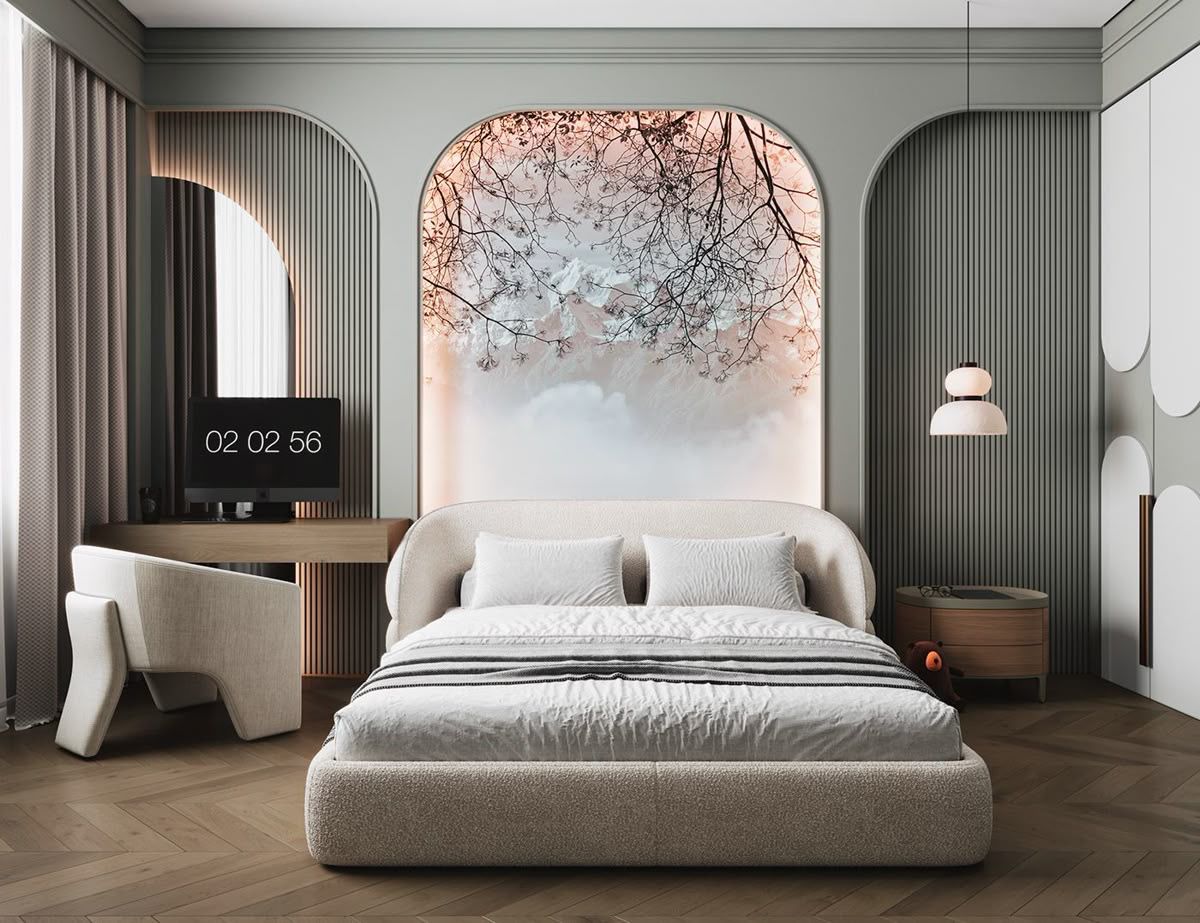Hobart Luxury Upholshared Bed