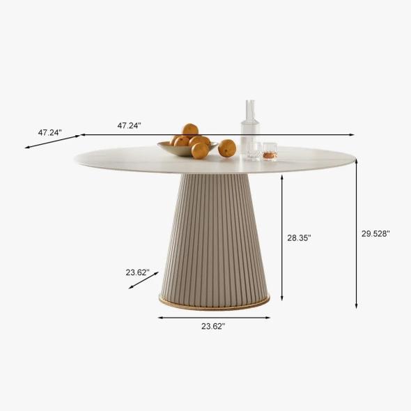 London Luxury 4 Seater Round Dining Set