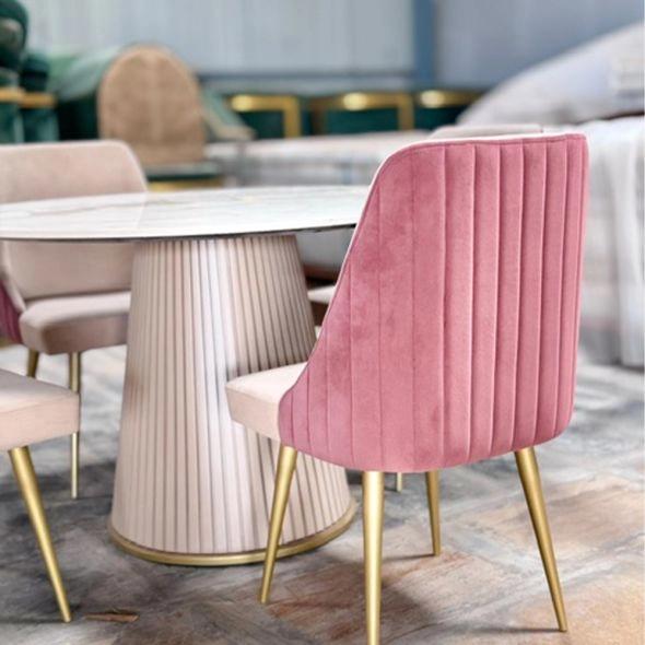 London Luxury 4 Seater Round Dining Set