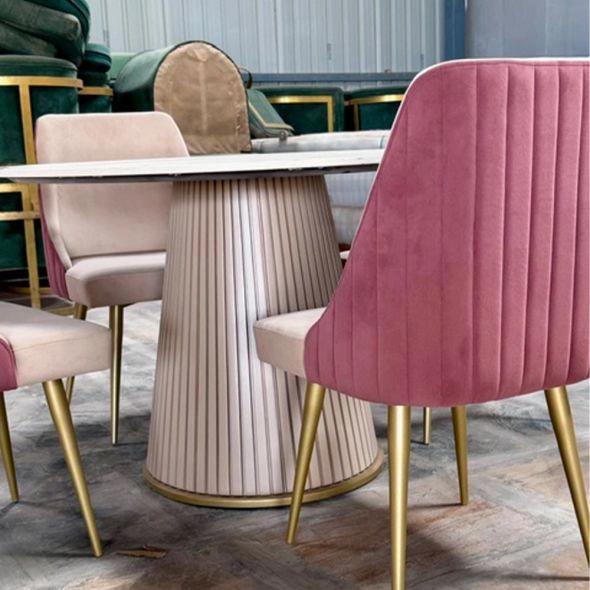 London Luxury 4 Seater Round Dining Set