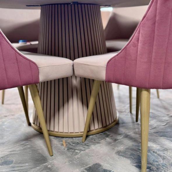 London Luxury 4 Seater Round Dining Set