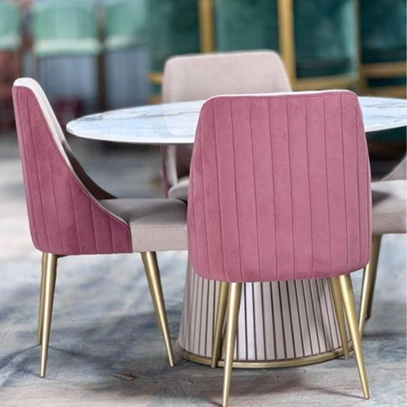 London Luxury 4 Seater Round Dining Set