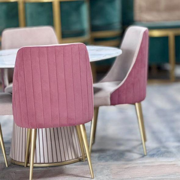 London Luxury 4 Seater Round Dining Set