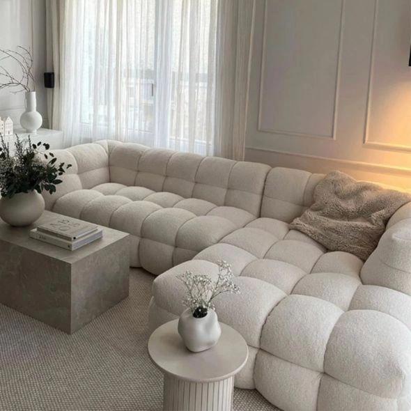 Cotton Candy Luxury L Shape Sofa