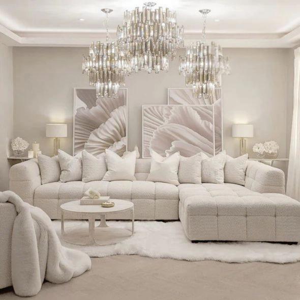 Cotton Candy Luxury L Shape Sofa