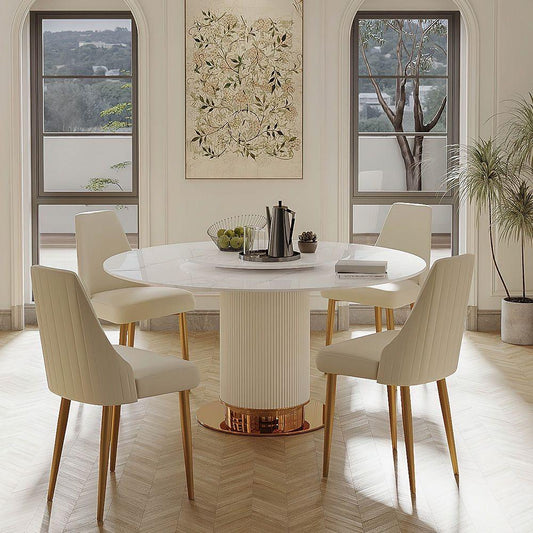 Bosco Luxury Round 4 Seater Dining Set