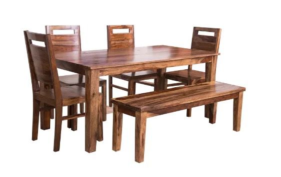 Juno 6 Seater Solid Sheesham Wood Dining Set