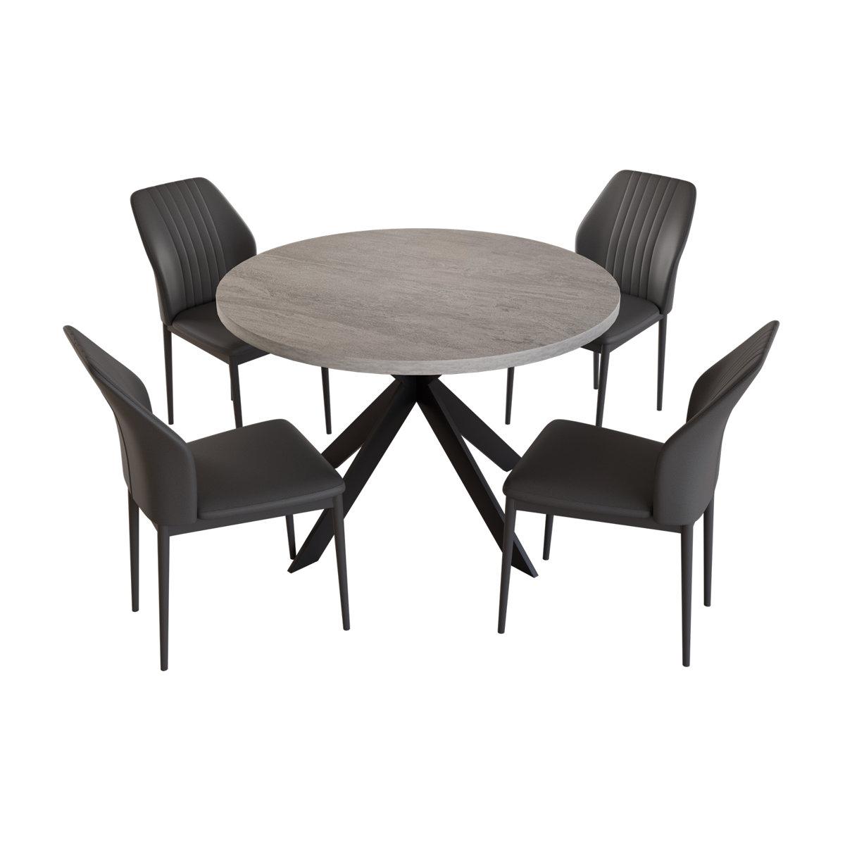 Amber Round Luxury Dining Set