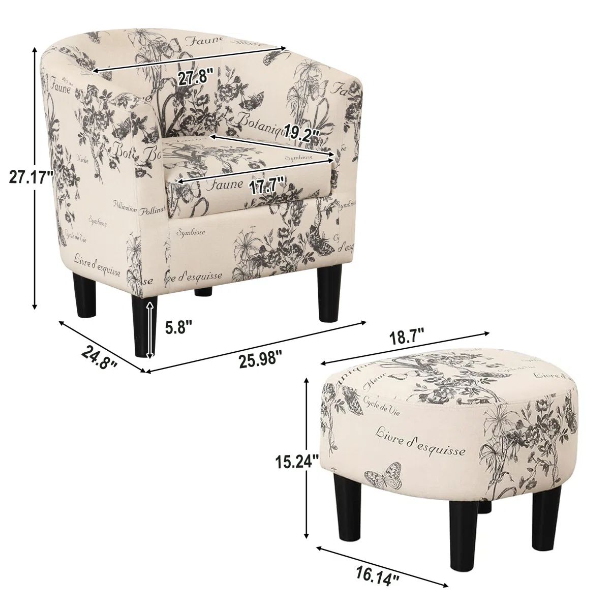 Printed Foil accent Chair