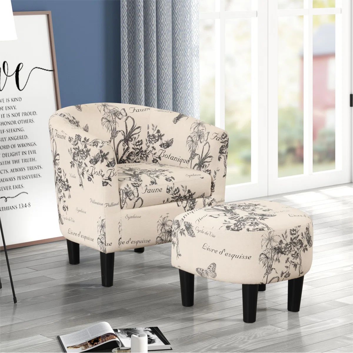 Printed Foil accent Chair