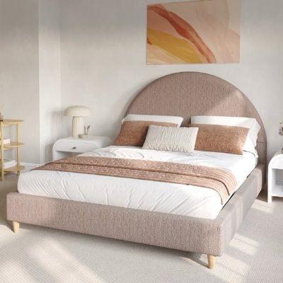 Half Moon Upholsherd Bed