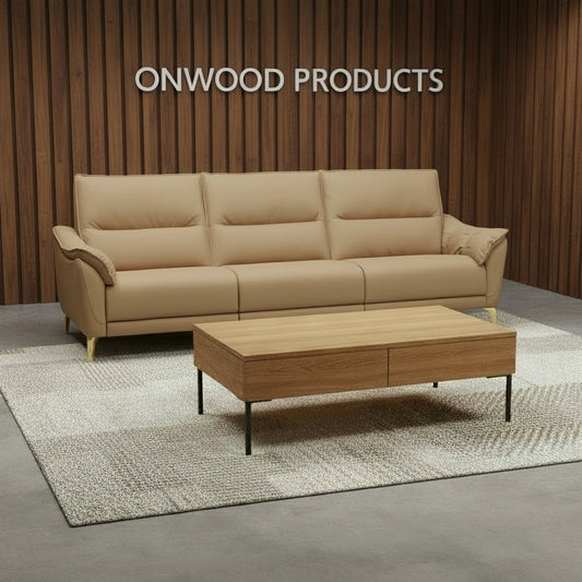 Green sofa on a white background