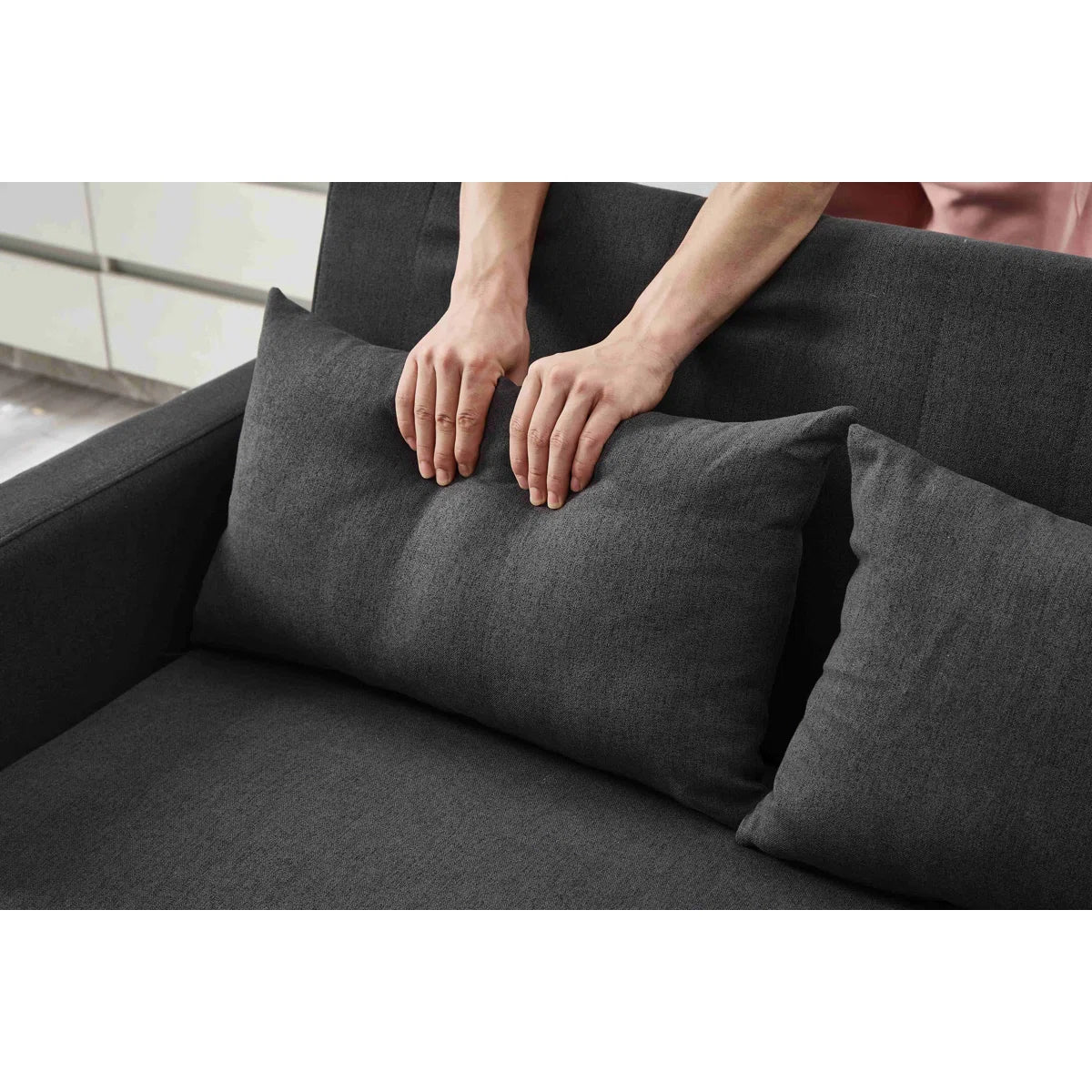 Casper Modern Sofa Cum Bed in Suede