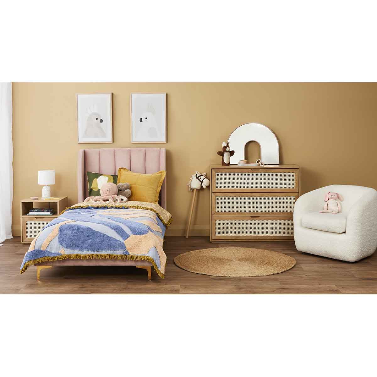 Georgia Upholstered Bed - On Wood Products