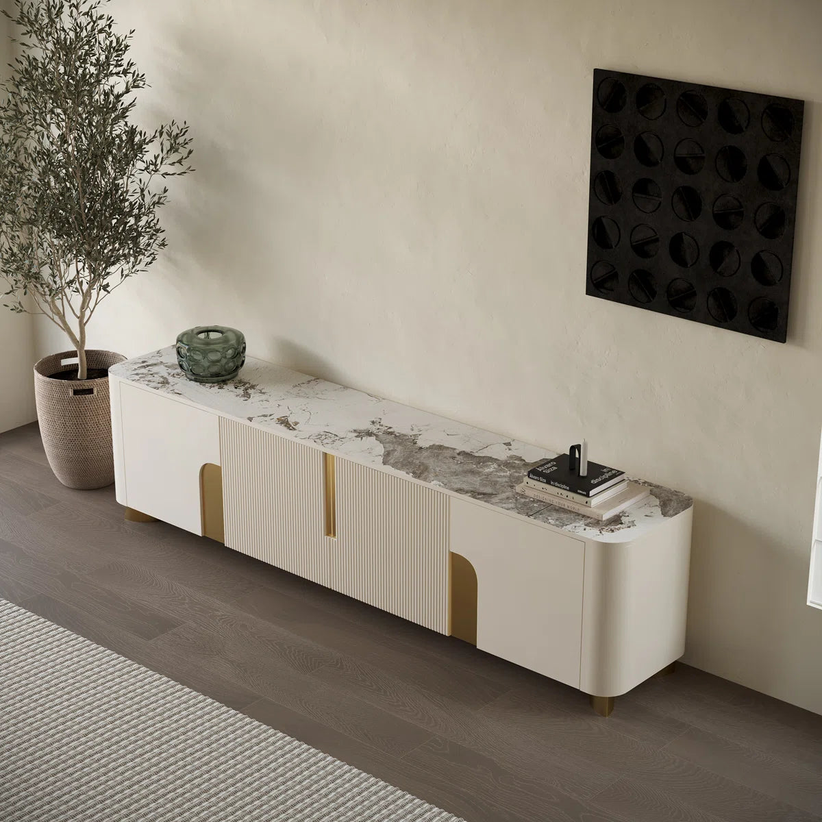 Dexter Luxury PU Polished TV Unit