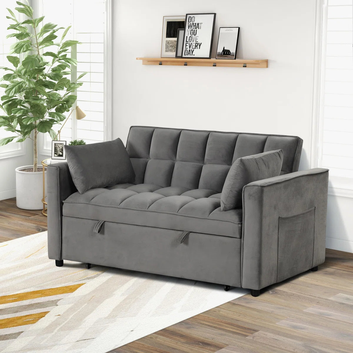 Nextra Tufted Sofa Cum Bed