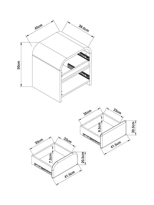 Sage Luxury Side Tables in PU
