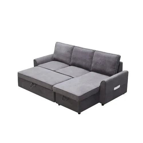 Brownie L Shape Sofa Cum Bed - On Wood Products