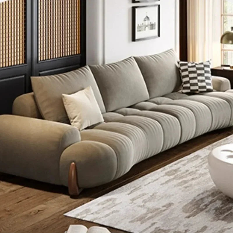 Curved Luxury Living Room Sofa Set