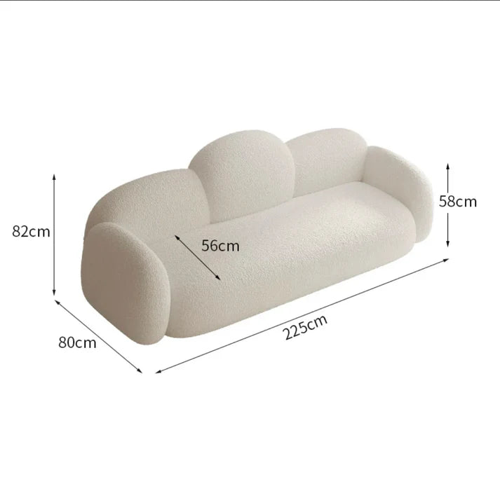 Munich Sofa Ivory - On Wood Products