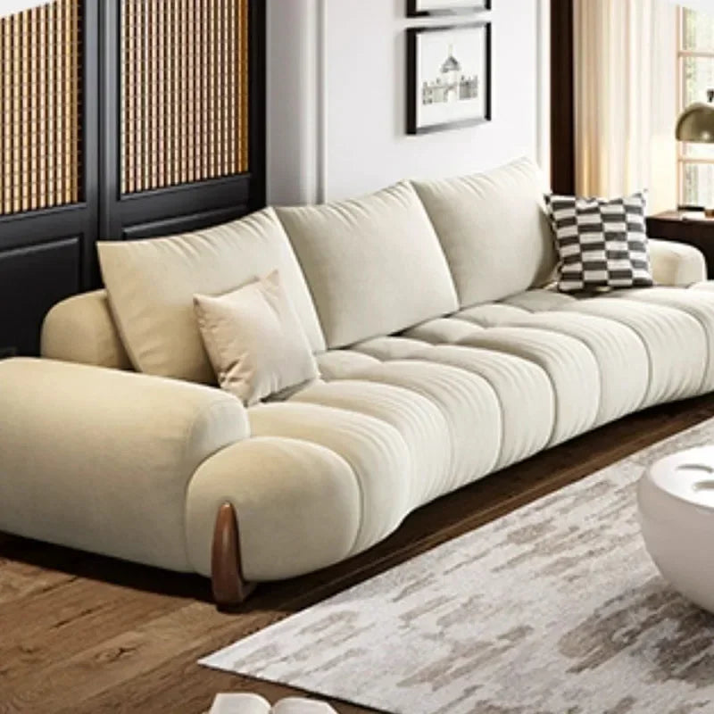 Curved Luxury Living Room Sofa Set