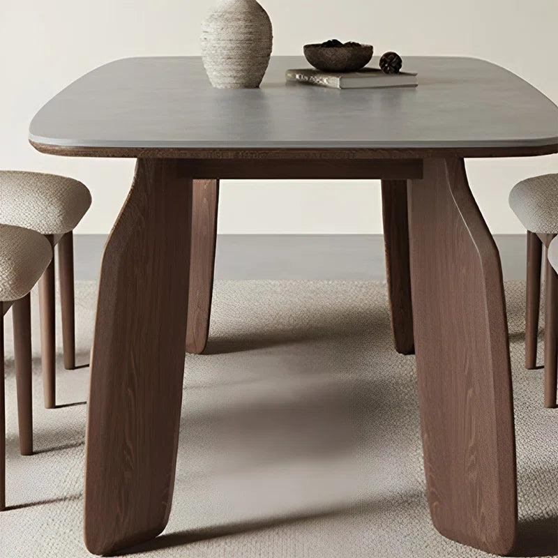 Retro solid wood dining table sets