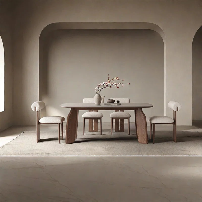 Retro solid wood dining table sets