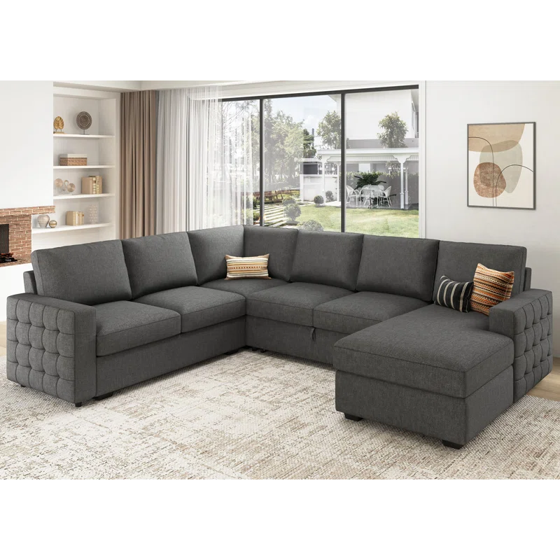 U-Shaped Sectional Sofa combed - On Wood Products