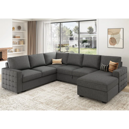 U-Shaped Sectional Sofa combed - On Wood Products