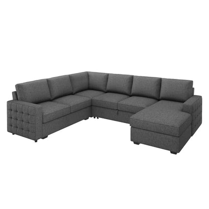 U-Shaped Sectional Sofa combed - On Wood Products