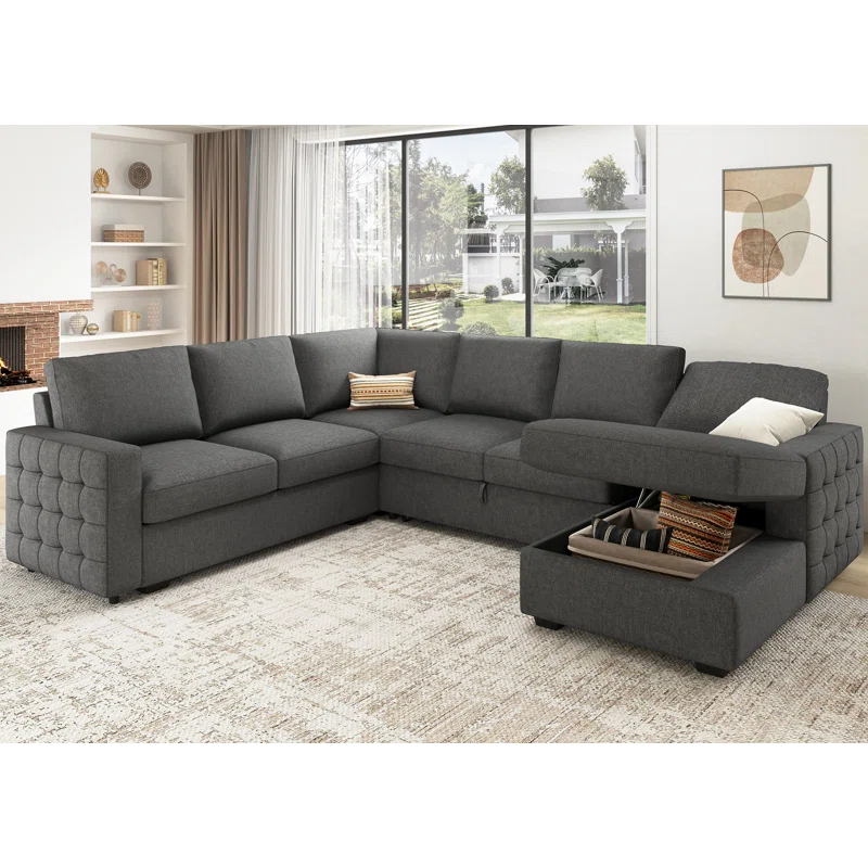 U-Shaped Sectional Sofa combed - On Wood Products