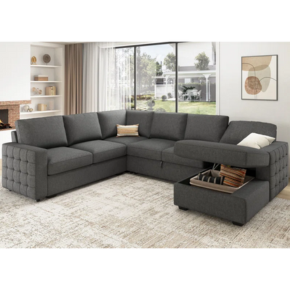 U-Shaped Sectional Sofa combed - On Wood Products