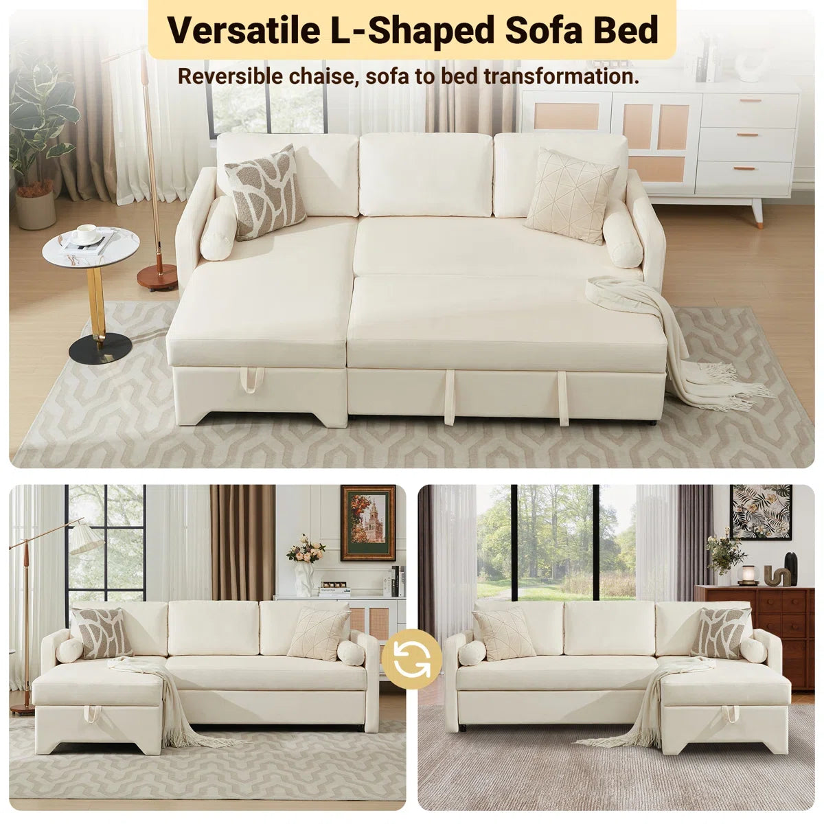 Sleeper Sofa Cum Bed in Suede