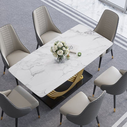 Modern Style Italian Dining Table With Marble Top